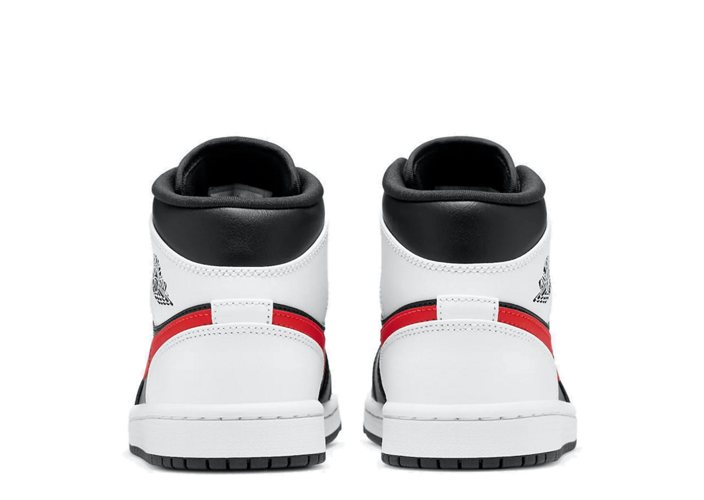 Air Jordan 1 Mid Retro Black Chile Red White Air Jordan 1 Mid Black Chile Red White | 554724-075 | Laced main image 3