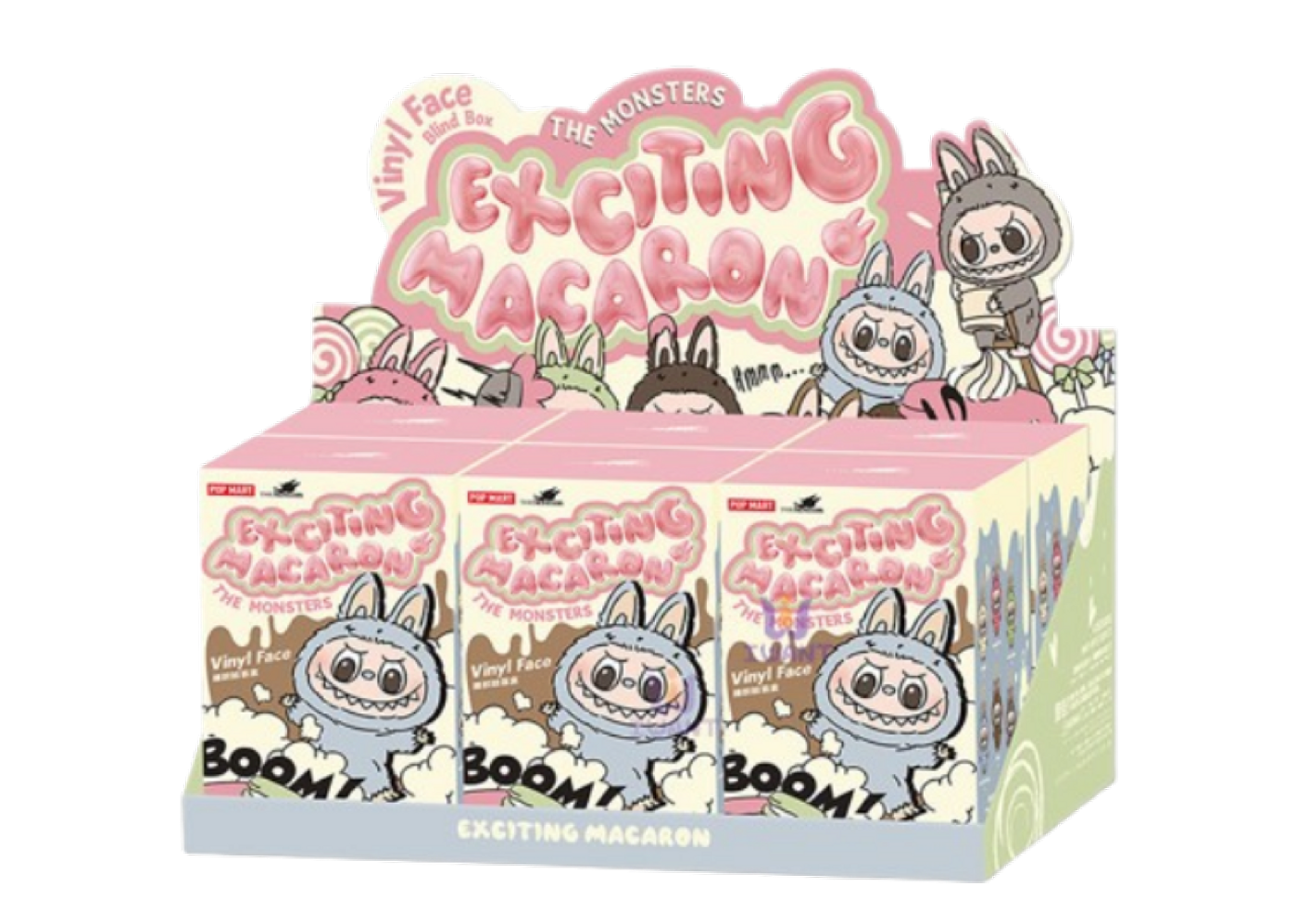 POPMART☆THE MONSTERS LABUBU TASTY MACARONS SERIES SOYMILK Labubu The Monsters Exciting Macaron Vinyl Face Series Soy