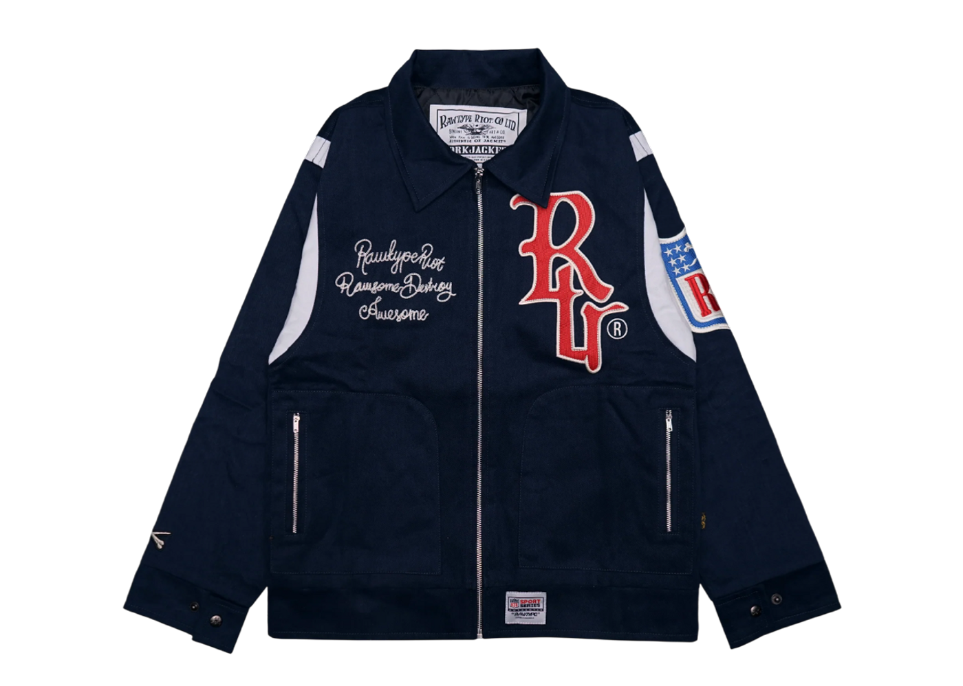 Beli Rawtype Riot Work Jacket Big Logo Navy | Kick Avenue