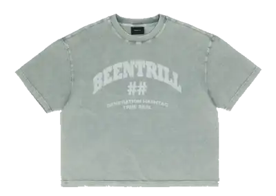 [BEENTRILL]★CHARACTER OVERFIT SHORT SLEEVE T-SHIRT Beentrill Green Taping Hashtag Overfit Short Sleeve T-shirt