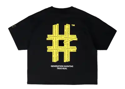BEENTRILL■Reflective Hashtag OverFit T-Shirt■送料込 Beli Beentrill New Reflective Hashtag Overfit Short Sleeve T
