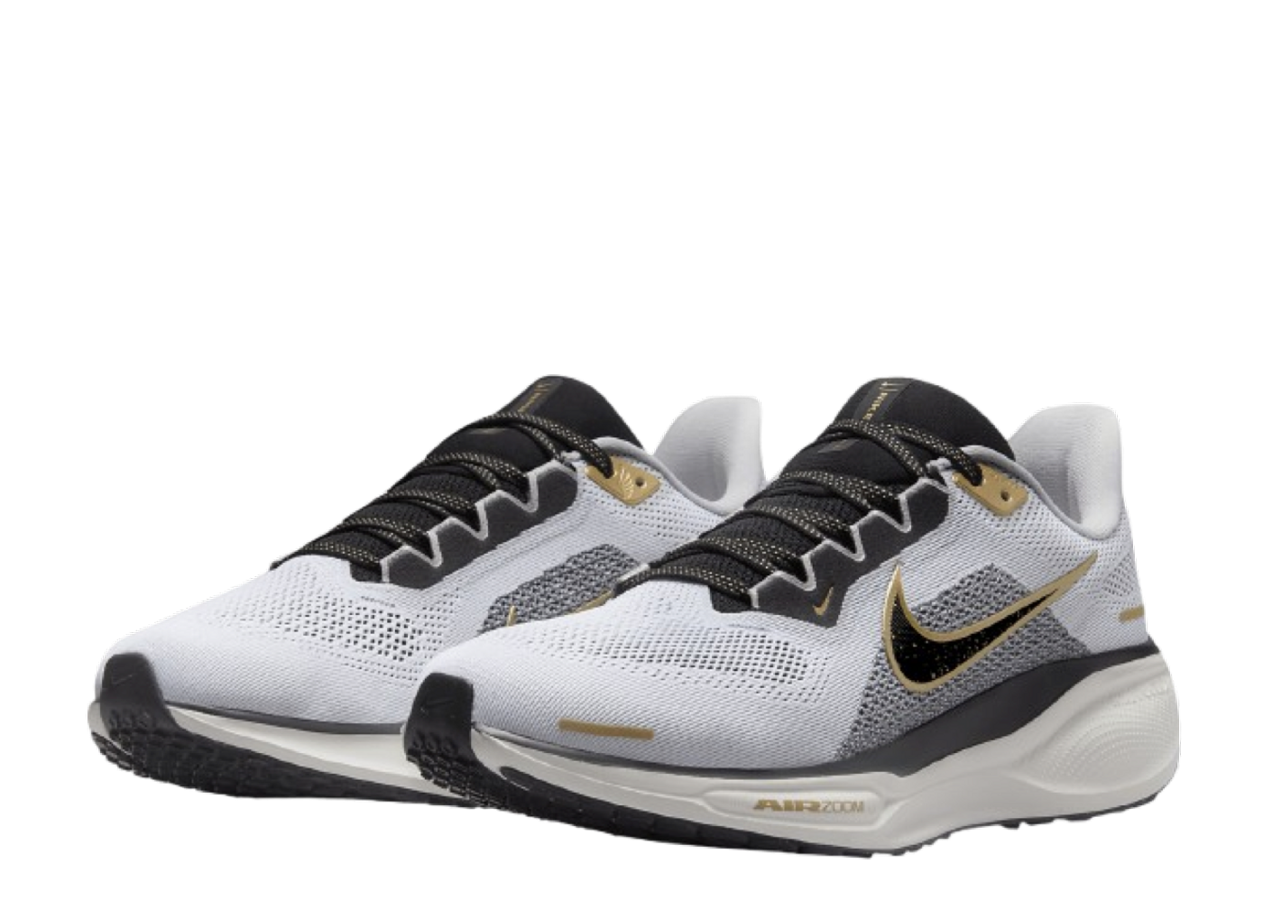 OBO!!  NEW Nike Pegasus 41 in Gray, White and Gold Size W 10.5 / M 9. Nike Air Zoom Pegasus 41 SP College Grey / Anthracite – Très  main image 4