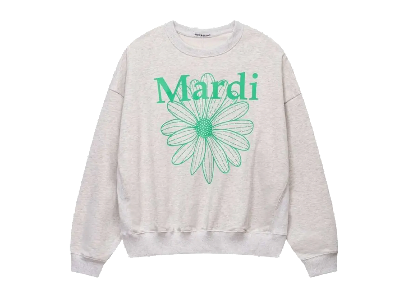 Beli Mardi Mercredi Flower Sweatshirt Oatmeal Green | Kick