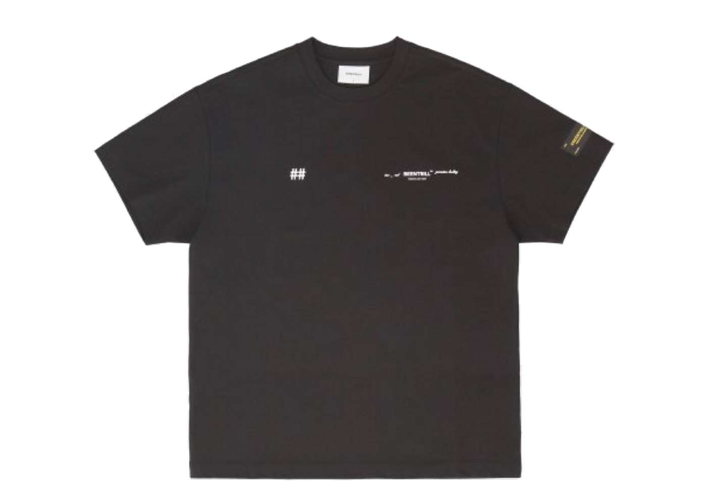 BEENTRILL■Reflective Hashtag OverFit T-Shirt■送料込 Beentrill New Taping Hashtag Overfit Tee Black | HM8Store