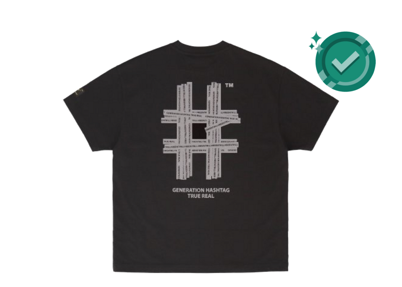 [BEENTRILL]★FRONT HASHTAG COMFORT FIT SHORT SLEEVE T-SHIRT men_women_ladies_comfortable_s