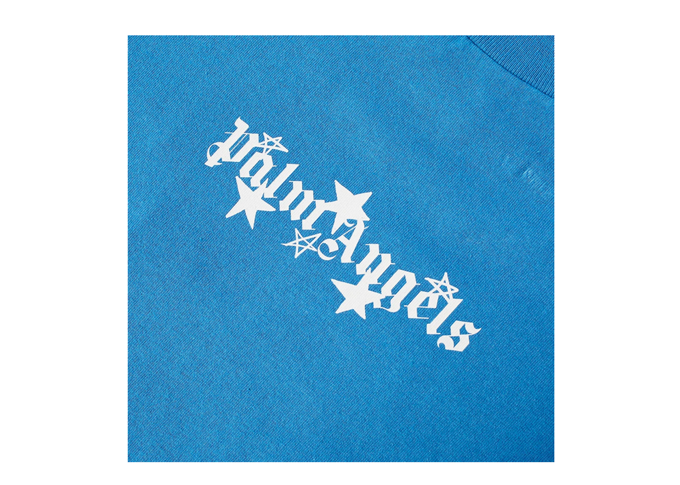 Beli Palm Angels Shooting Stars Oversized Logo Tee Blue