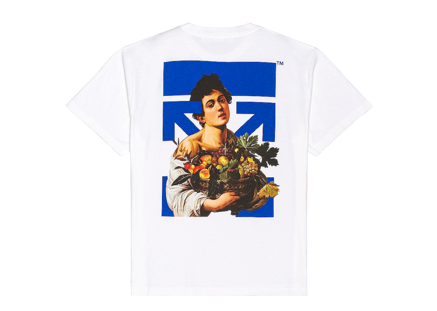 【OFF-WHITE】CARAVAGGIO BOY DBL／新品未使用／送料込 Beli Off-White Caravaggio Boy T-shirt White/Blue | Kick Avenue