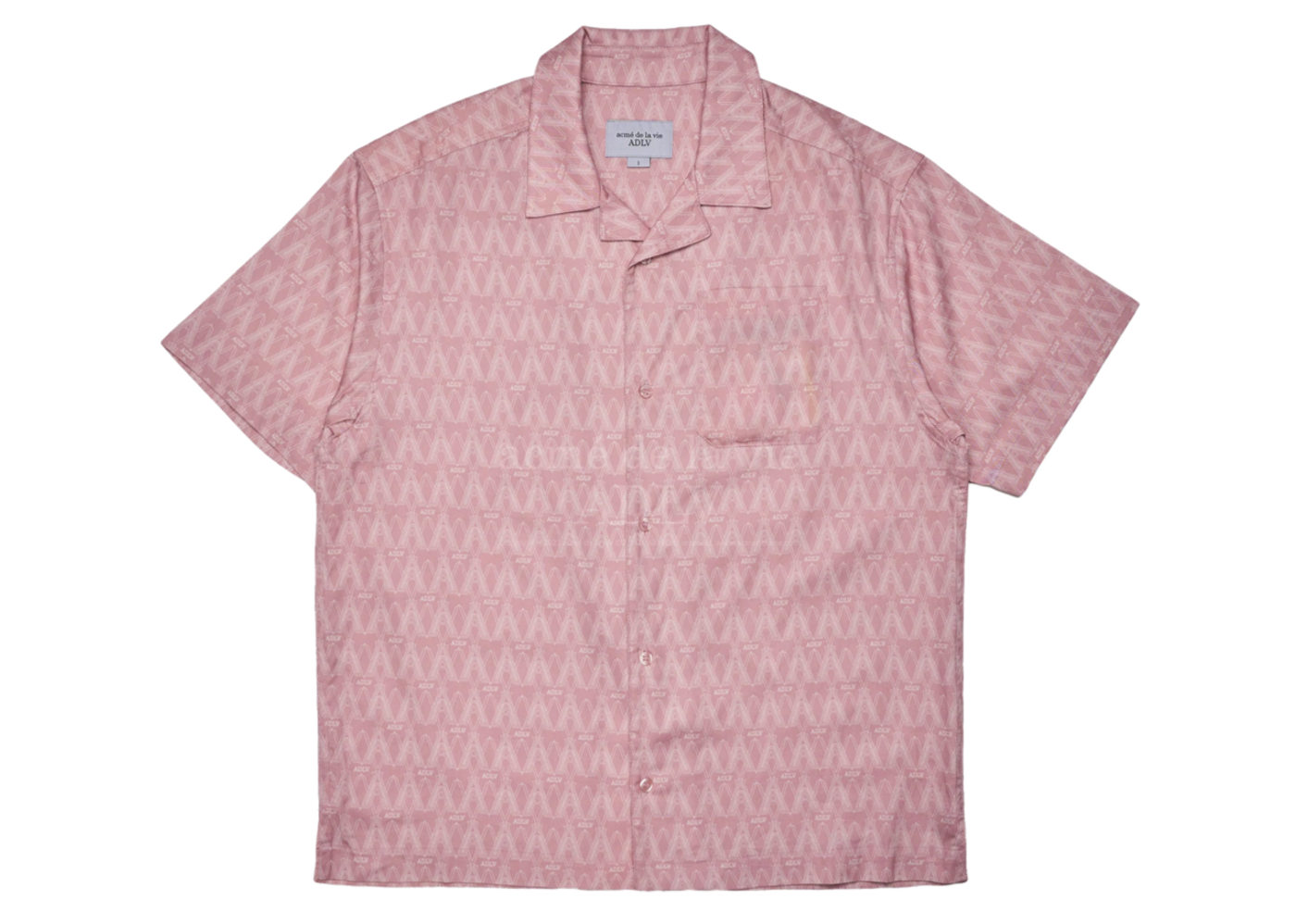 【acme'de la vie】★FLOWER LETTERING PATTERN COLLAR SHIR.T Beli Acme De La Vie Logo Monogram Pattern Open Collar Shirt