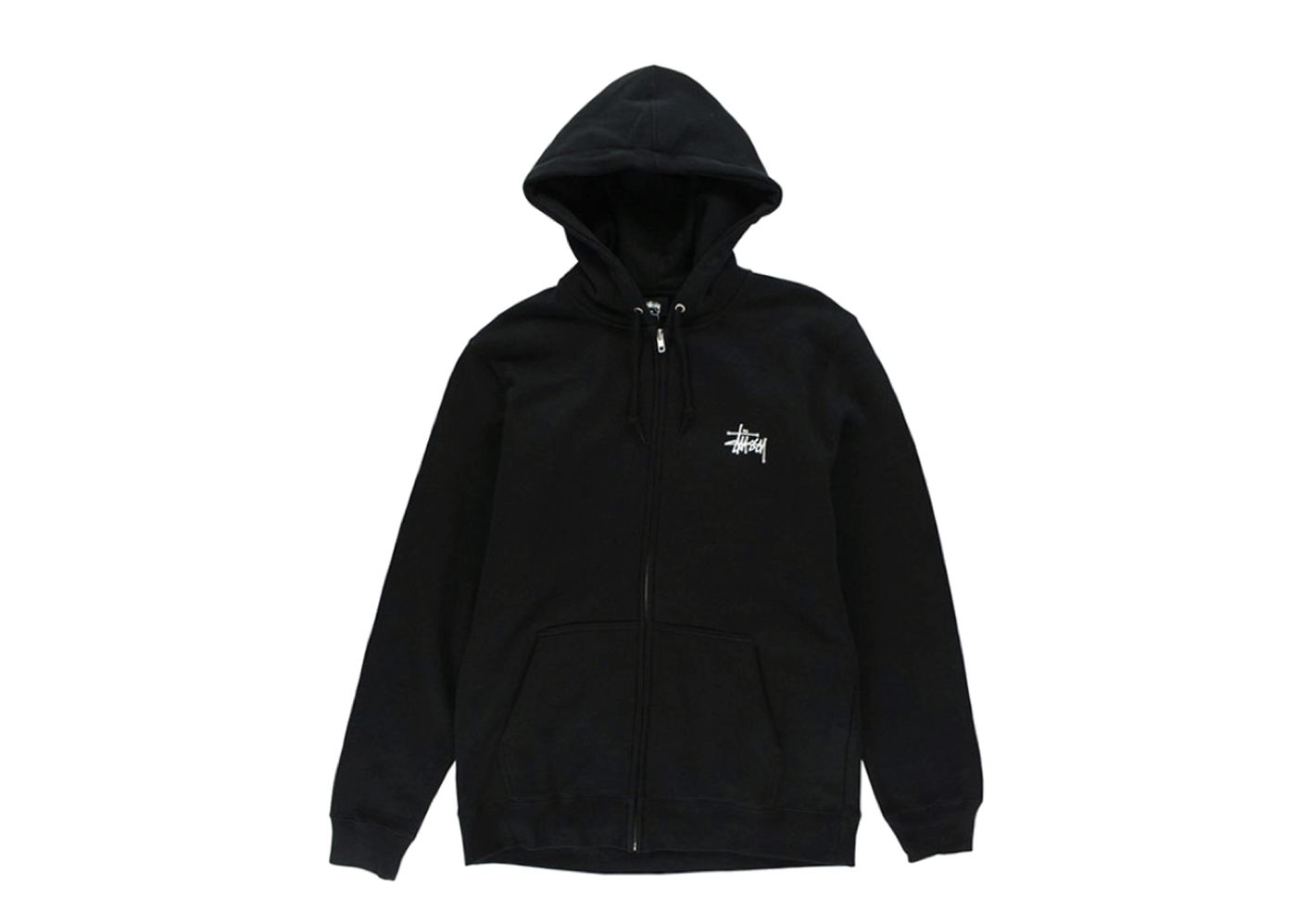 STUSSY(ステューシー) / ジップパーカー/S/コットン/ブラック